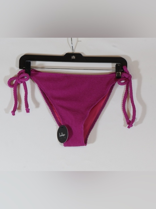 Lulus Other - Lulu's Sea You Later Magenta Crinkle Side-Tie Bikini Bottoms
